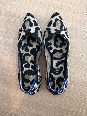 Rothy's Leopard Pointed Toe Flats